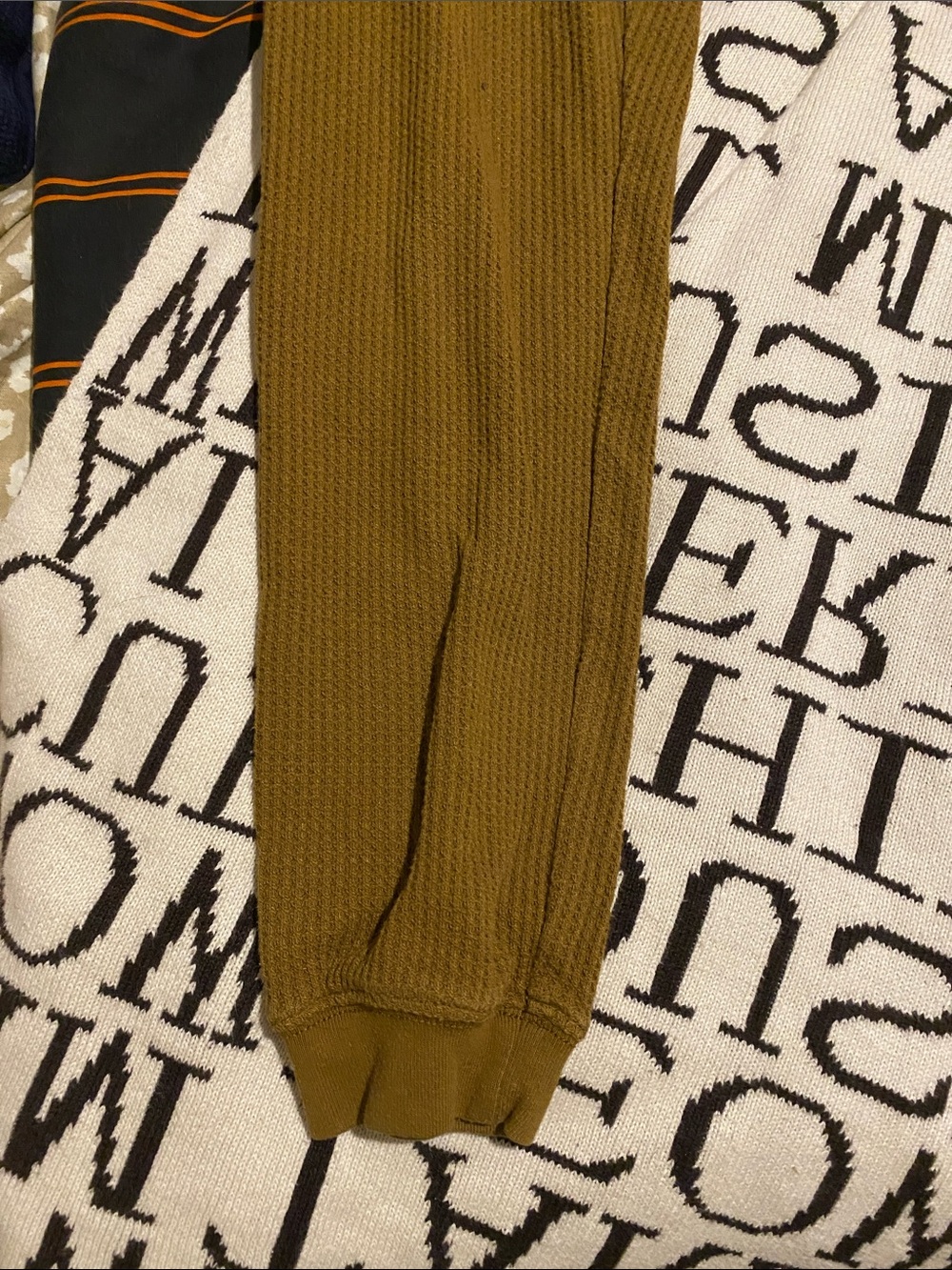 aerie Camel color Waffle-Knit Drawstring Joggers - Picture 5 of 9